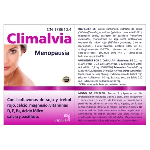 Climalvia | Climalvia se ha formulado especialmente para ayudar a mantener el bienestar durante la menopausia, contribuyendo a combatir los síntomas de esta etapa de la mujer y prevenir la osteoporosis. Bluecube